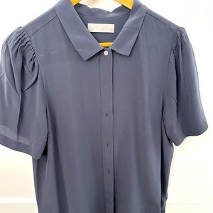 Everlane Women's Button Down Shirt - Dark Blue